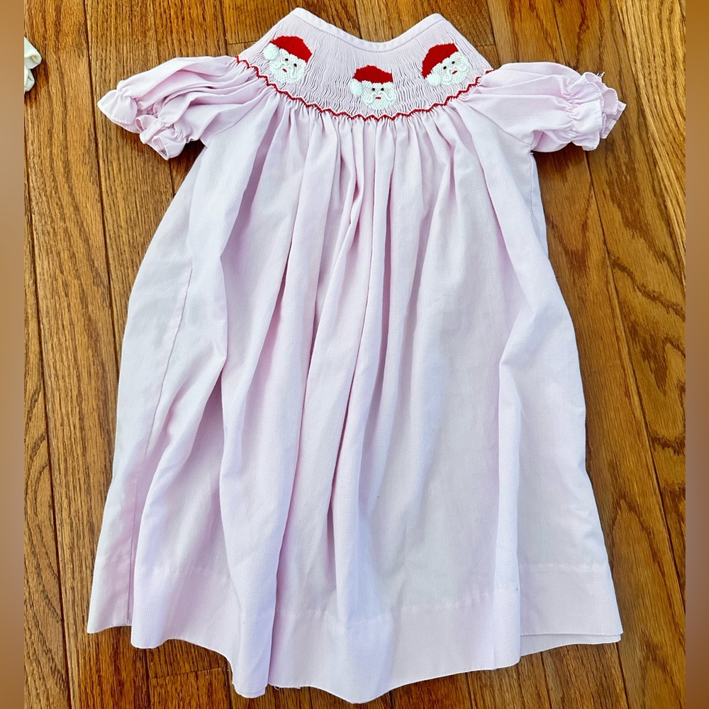 Smocked Santa Dress - 24 months